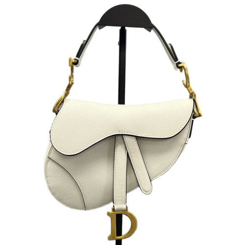 Dior Small Saddle Bag Calfskin White