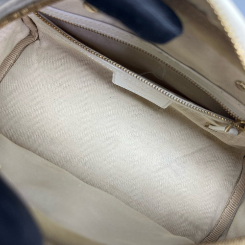 Dior Medium Dior Vibe Classic Bowling Bag Calfskin White Blue