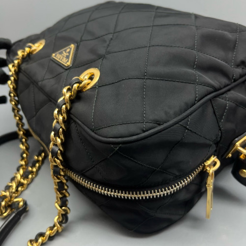 Prada Boston Bag Tessuto Nylon Black