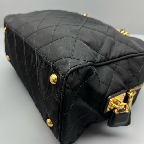 Prada Boston Bag Tessuto Nylon Black