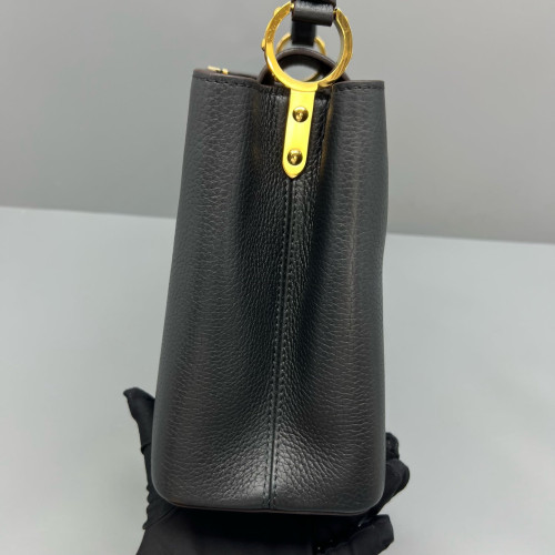 Louis Vuitton Capucines PM Calfskin Black