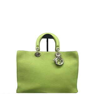 Dior Large Diorissimo Tote Grained Calfskin Light Green