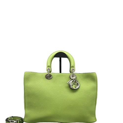 Dior Large Diorissimo Tote Grained Calfskin Light Green
