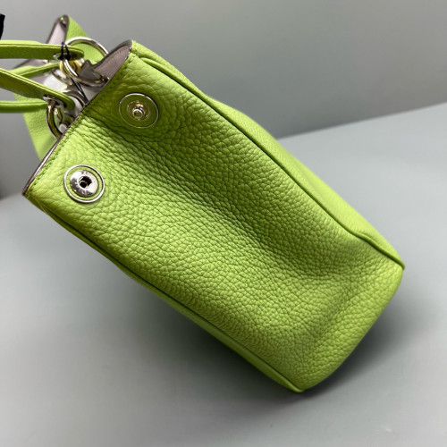 Dior Large Diorissimo Tote Grained Calfskin Light Green