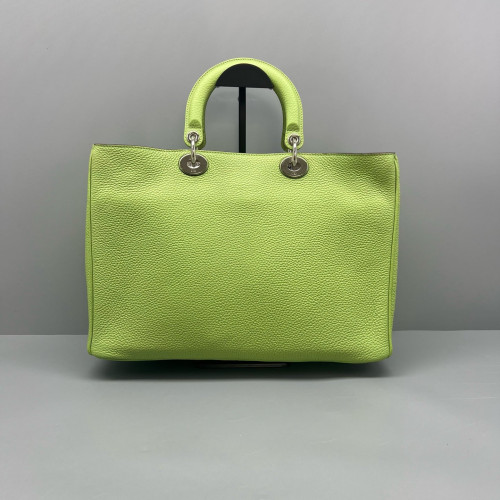Dior Large Diorissimo Tote Grained Calfskin Light Green