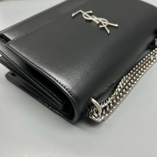 Yves Saint Laurent Medium Sunset Calfskin Black