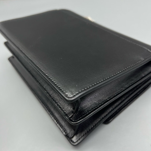 Yves Saint Laurent Medium Sunset Calfskin Black