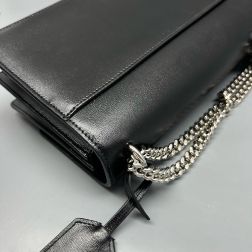 Yves Saint Laurent Medium Sunset Calfskin Black