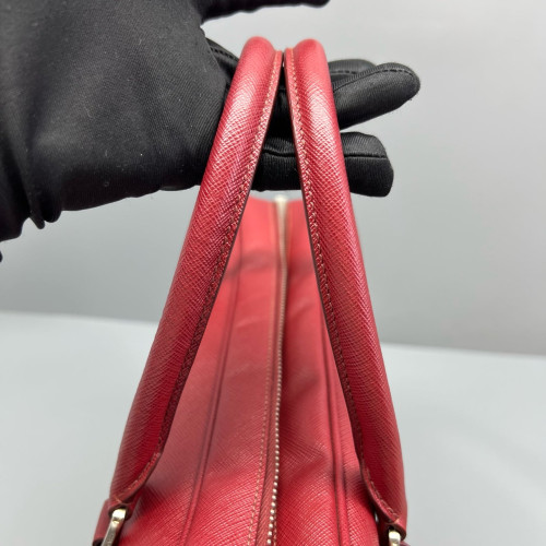 Prada Briefcase Saffiano Calfskin Red
