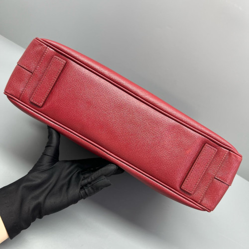 Prada Briefcase Saffiano Calfskin Red