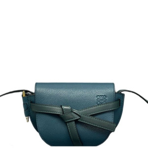 Loewe Mini Gate Grained Calfskin Blue