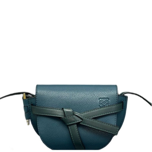 Loewe Mini Gate Grained Calfskin Blue