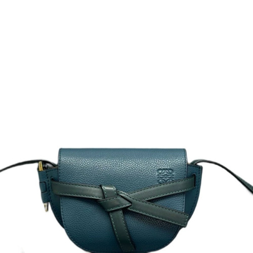 Loewe Mini Gate Grained Calfskin Blue