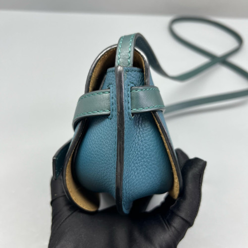 Loewe Mini Gate Grained Calfskin Blue