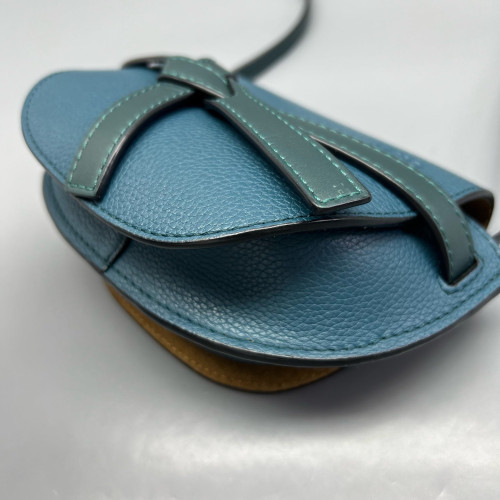 Loewe Mini Gate Grained Calfskin Blue