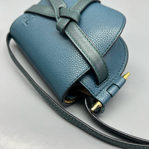 Loewe Mini Gate Grained Calfskin Blue