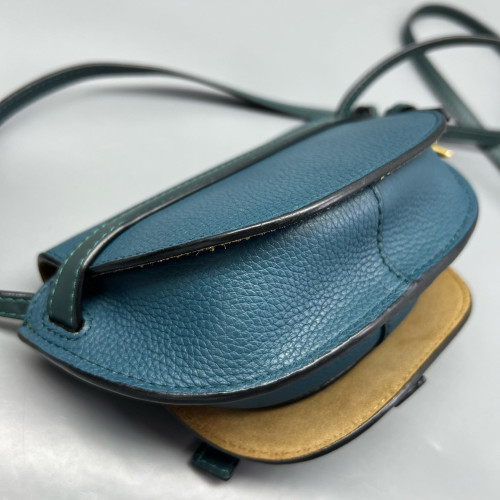 Loewe Mini Gate Grained Calfskin Blue