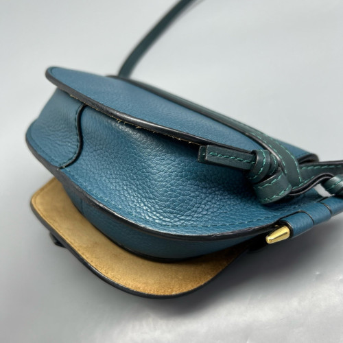 Loewe Mini Gate Grained Calfskin Blue