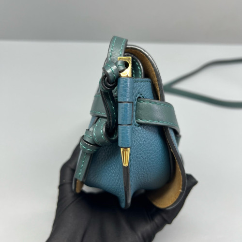 Loewe Mini Gate Grained Calfskin Blue