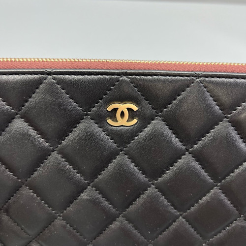 Chanel Quilted Clutch Calfskin Black