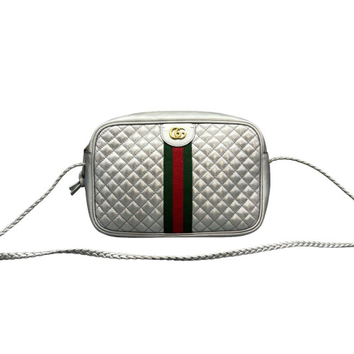 Gucci Diamante Web Camera Case Calfskin Silver Gucci Diamante Web Camera Case Calfskin Silver