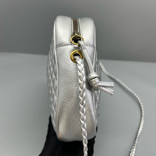 Gucci Diamante Web Camera Case Calfskin Silver Gucci Diamante Web Camera Case Calfskin Silver