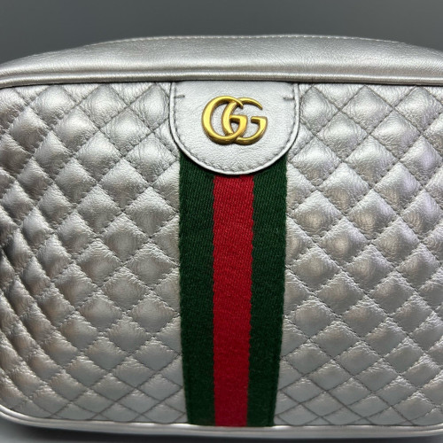 Gucci Diamante Web Camera Case Calfskin Silver Gucci Diamante Web Camera Case Calfskin Silver