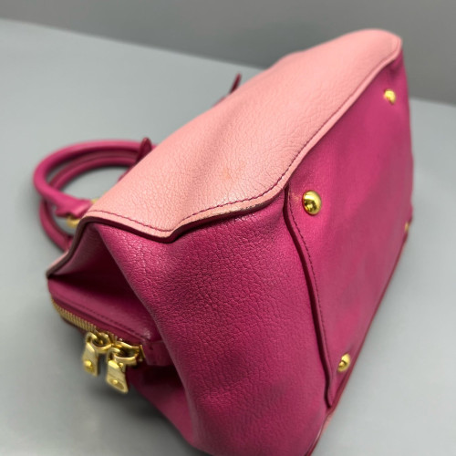 Miu Miu Two-Way Bag Grained Calfskin Pink Magenta Miu Miu Two-Way Bag Grained Calfskin Pink Magenta