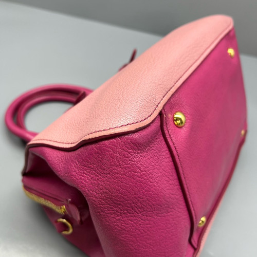 Miu Miu Two-Way Bag Grained Calfskin Pink Magenta Miu Miu Two-Way Bag Grained Calfskin Pink Magenta