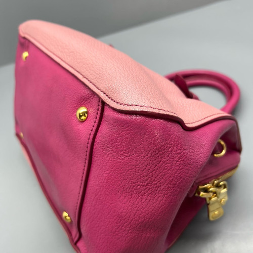Miu Miu Two-Way Bag Grained Calfskin Pink Magenta Miu Miu Two-Way Bag Grained Calfskin Pink Magenta