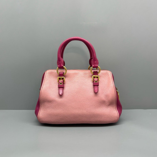 Miu Miu Two-Way Bag Grained Calfskin Pink Magenta Miu Miu Two-Way Bag Grained Calfskin Pink Magenta