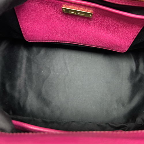 Miu Miu Two-Way Bag Grained Calfskin Pink Magenta Miu Miu Two-Way Bag Grained Calfskin Pink Magenta
