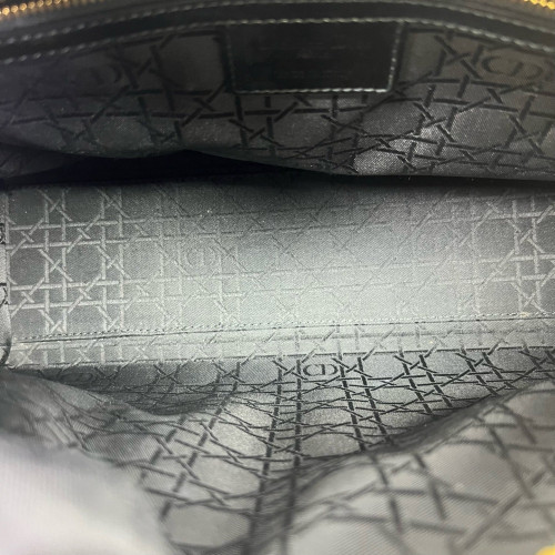 Dior Large Lady Dior Patent Calfskin Black