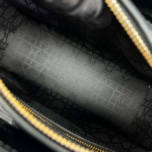 Dior Medium Lady Dior Patent Calfskin Black Dior Medium Lady Dior Patent Calfskin Black