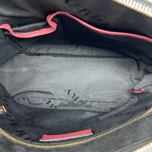 Burberry Small Orchard Bowling Bag Grained Calfskin Brick Red