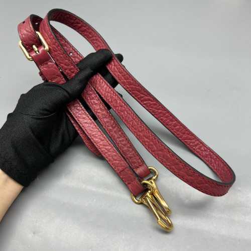 Burberry Small Orchard Bowling Bag Grained Calfskin Brick Red