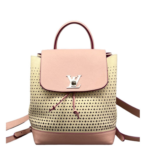 Louis Vuitton Lockme Backpack PM Calfskin Pink Beige