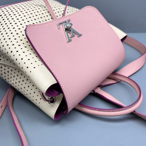 Louis Vuitton Lockme Backpack PM Calfskin Pink Beige