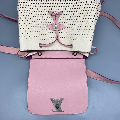 Louis Vuitton Lockme Backpack PM Calfskin Pink Beige