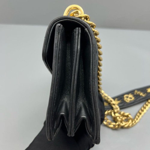 Miu Miu Crossbody Bag Crumpled Lambskin Black Miu Miu Crossbody Bag Crumpled Lambskin Black