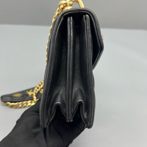 Miu Miu Crossbody Bag Crumpled Lambskin Black Miu Miu Crossbody Bag Crumpled Lambskin Black