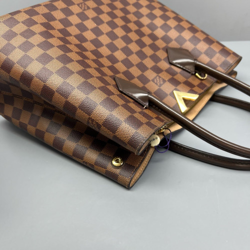 Louis Vuitton Kendington Handbag Damier Ebene Brown