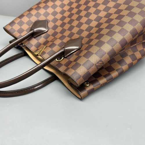 Louis Vuitton Kendington Handbag Damier Ebene Brown