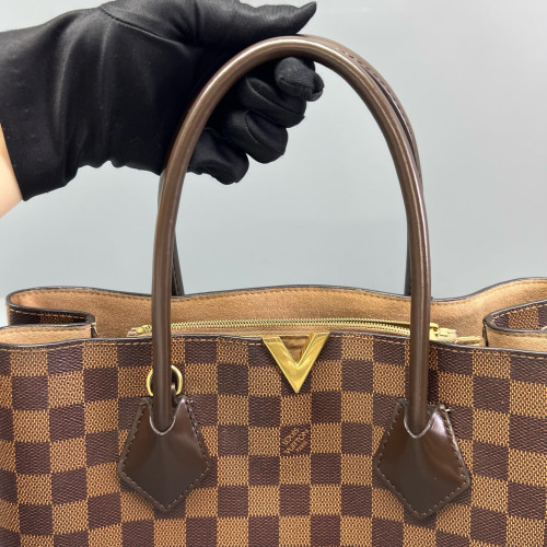 Louis Vuitton Kendington Handbag Damier Ebene Brown
