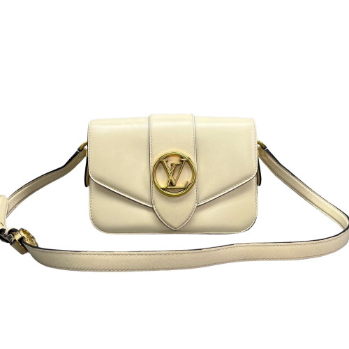 Louis Vuitton Pont 9 PM Calfskin White Louis Vuitton Pont 9 PM Calfskin White