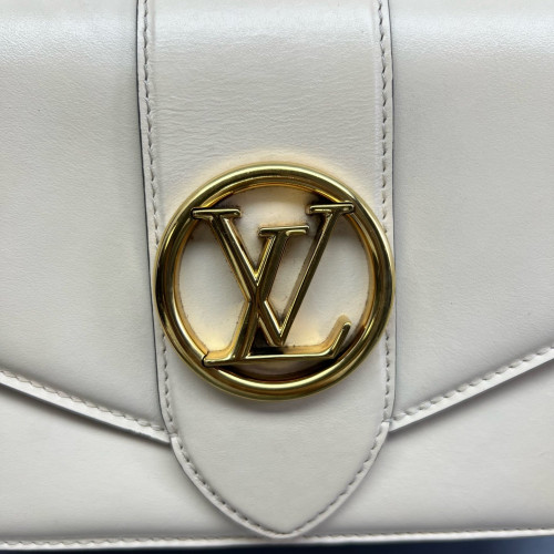 Louis Vuitton Pont 9 PM Calfskin White Louis Vuitton Pont 9 PM Calfskin White