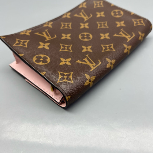 Louis Vuitton Flore Chain Wallet Monogram Brown Pink