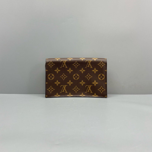 Louis Vuitton Flore Chain Wallet Monogram Brown Pink