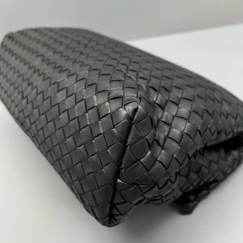 Bottega Veneta Large Olimpia Shoulder Bag Calfskin Intrecciato Black