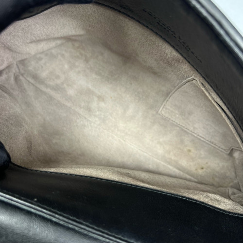 Bottega Veneta Large Olimpia Shoulder Bag Calfskin Intrecciato Black